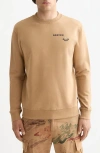 Scotch & Soda Artwork Logo Sweatshirt In Brown