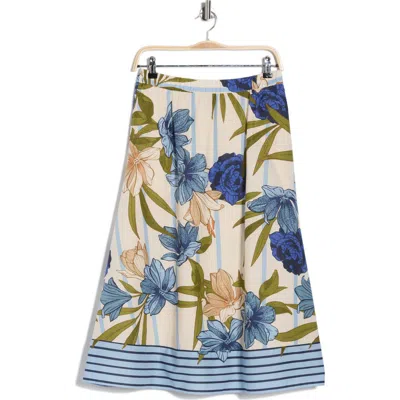 Scotch & Soda Belted High Waist Wide Leg Jeans In Multi
