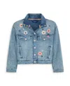 Scotch & Soda Big Girls Denim Group Stretch Jacket In Blue
