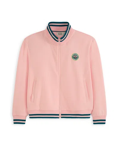 Scotch & Soda Kids' Big Girls Tennis Group Double Jacket In Pink