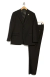 Scotch & Soda 2pc Suit With Flat Front Pant In Black