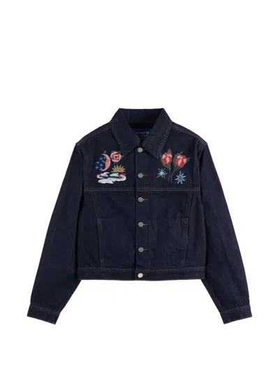 Scotch & Soda 자수 데님 재킷 In Blue