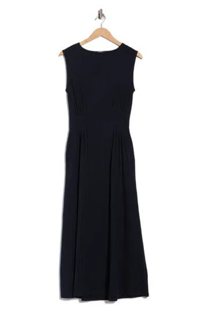 Scotch & Soda Boat Neck Sleeveless Dress In Blue