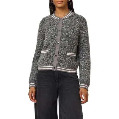 Scotch & Soda Bouclé Bomber Jacket In Gray