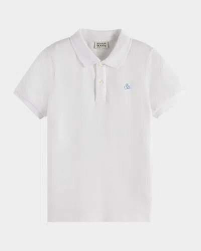 Scotch & Soda Boys' Core Garment Dyed Pique Polo Shirt - Little Kid, Big Kid