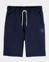 Scotch & Soda Boy's Core Logo Badge French Terry Sweatshorts In Blue