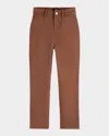 Scotch & Soda Boy's Loose Chino Pants In Brown