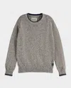 Scotch & Soda Boy's Melange Knit Crewneck Sweater In Multi