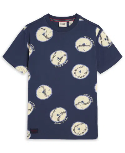 Scotch & Soda Kids' Boys' 8-16 Short-sleeve Pull-on T-shirt In Blue