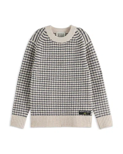 Scotch & Soda Boys' Chenille Pullover Sweater - Little Kid, Big Kid In Gray