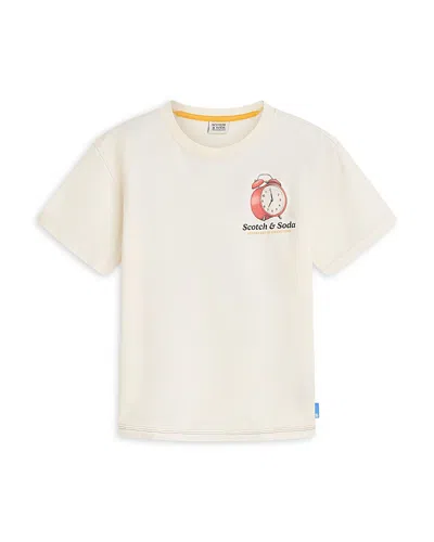Scotch & Soda Boys' Front And Back Artwork Tee - Little Kid, Big Kid In Neutral