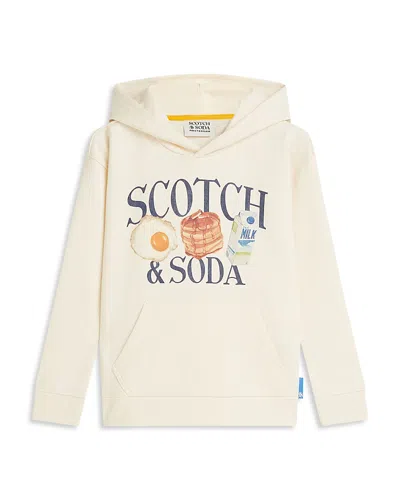 Scotch & Soda Boys' Front Artwork Hoodie - Little Kid, Big Kid In Neutral