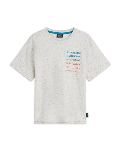 Scotch & Soda Boys' Front Artwork Neps Tee - Little Kid, Big Kid In Gray