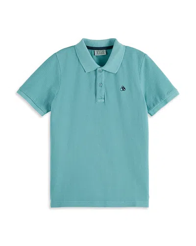 SCOTCH & SODA BOYS' GARMENT DYED PIQUE POLO - LITTLE KID, BIG KID