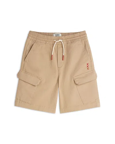 Scotch & Soda Boys' Lightweight Cotton Cargo Shorts - Big Kid In Brown