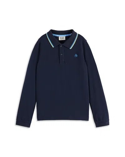 SCOTCH & SODA BOYS' LONG SLEEVE PIQUE POLO SHIRT - BIG KID