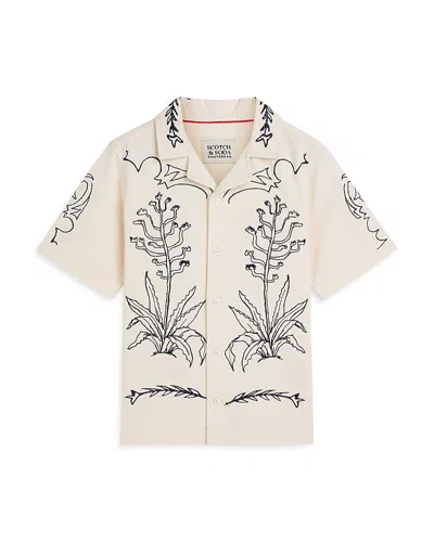 Scotch & Soda Boys' Placed Print Shirt - Little Kid, Big Kid In Animal Print