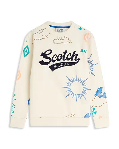 Scotch & Soda Boys' Printed Sweatshirt - Little Kid, Big Kid In Eggnog