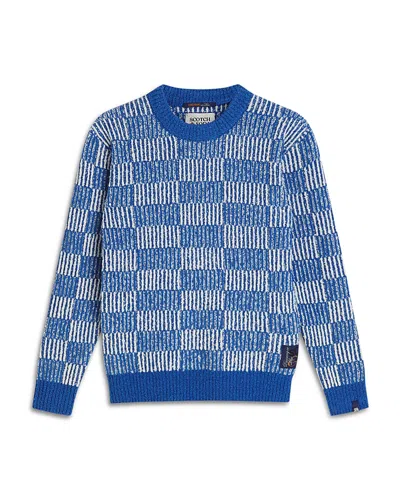 Scotch & Soda Boys' Structured Pullover Sweater - Little Kid, Big Kid In Blue