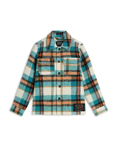 Scotch & Soda Boys' Yarn Dyed Boucle Overshirt - Little Kid, Big Kid In Multi