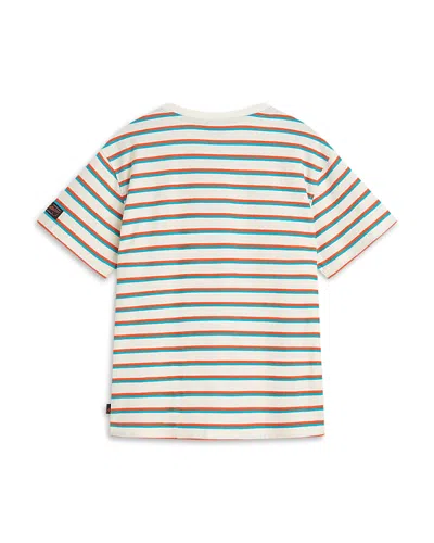 Scotch & Soda Boys' Yarn Dyed Striped Tee - Little Kid, Big Kid In Neutral
