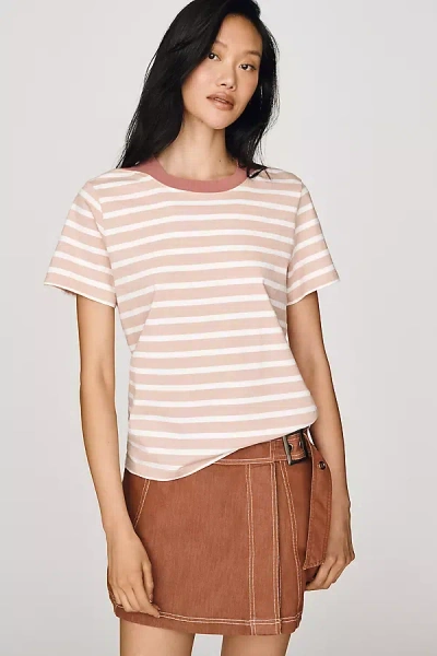 Scotch & Soda Breton Cotton Tee In Multi