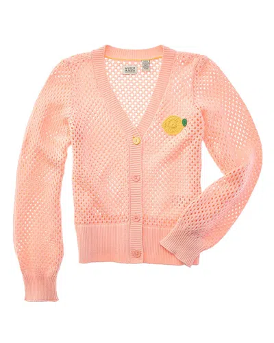 Scotch & Soda Button Up Cardigan In Pink