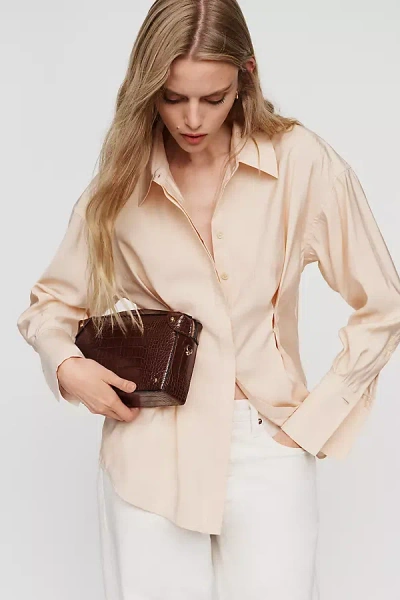 Scotch & Soda Button-waist Shirt Top In Gray