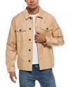 Scotch & Soda Canvas Shirt Jacket In Nude