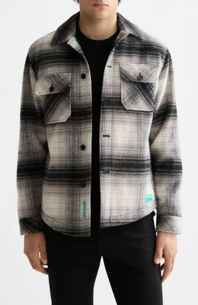 Scotch & Soda Check Overshirt In Gold