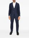 Scotch & Soda Regular Fit Navy Shadow Check Wool Suit
