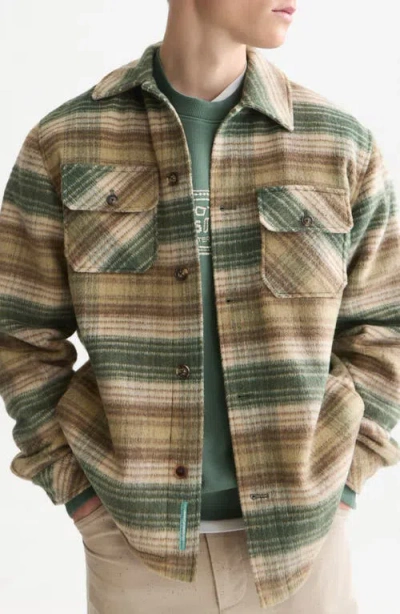 Scotch & Soda Dark Forest Check Pocket Overshirt In Brown