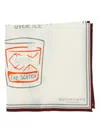 Scotch & Soda Cocktail-print Pocket Square In Nude