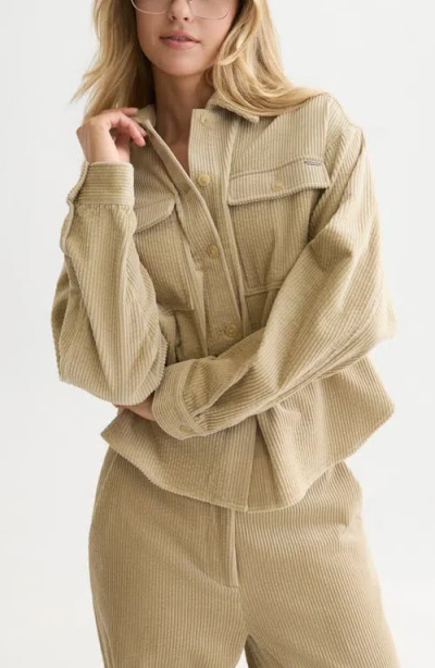 Scotch & Soda Corduroy Utility Shirt Jacket In Neutral