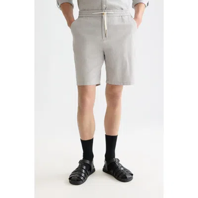 Scotch & Soda Cotton & Linen Chino Shorts In Animal Print