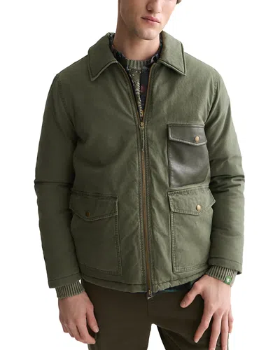 Scotch & Soda Cotton Canvas Pocket Worker Jacket In Green