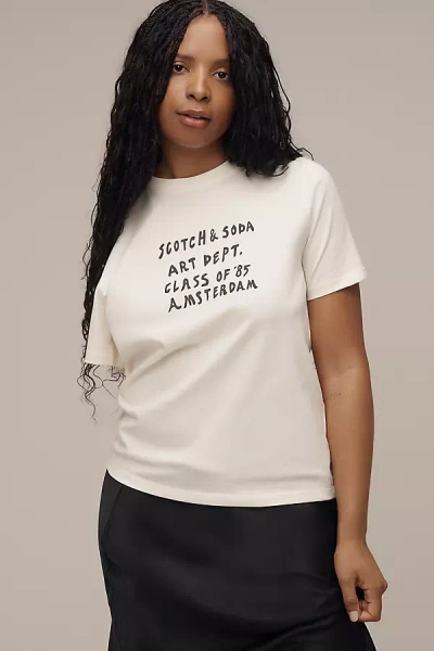 Scotch & Soda Cotton Graphic Tee In Multi
