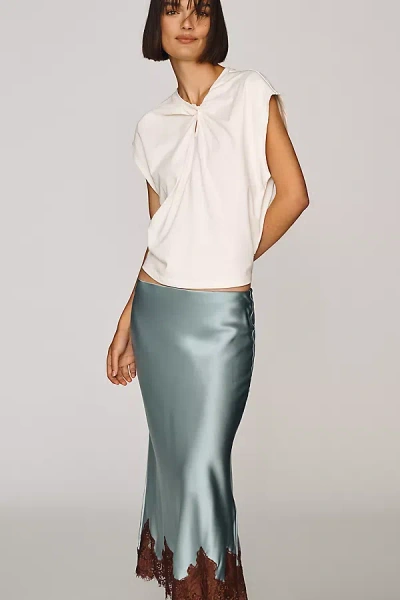 Scotch & Soda Cotton Keyhole Top In White