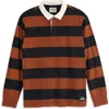 Scotch & Soda Cotton Rugby Polo In Brown