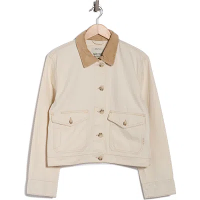 Scotch & Soda Cotton Twill Chore Jacket In Brown