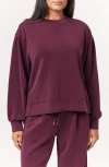 Scotch & Soda Crewneck Pullover In Burgundy