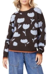 Scotch & Soda Crewneck Pullover Sweater In Black