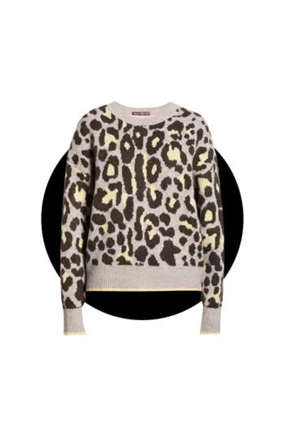 Scotch & Soda Crewneck Pullover Sweater In Animal Print