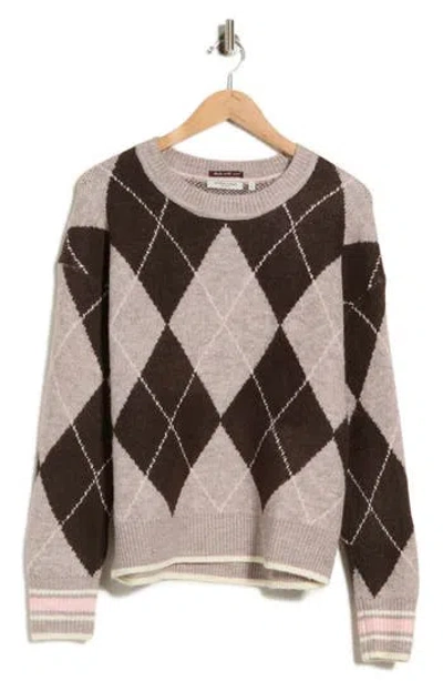 Scotch & Soda Crewneck Pullover Sweater In Brown