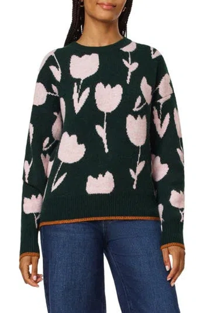 Scotch & Soda Crewneck Pullover Sweater In Green