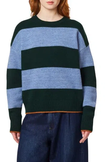 Scotch & Soda Crewneck Pullover Sweater In Blue