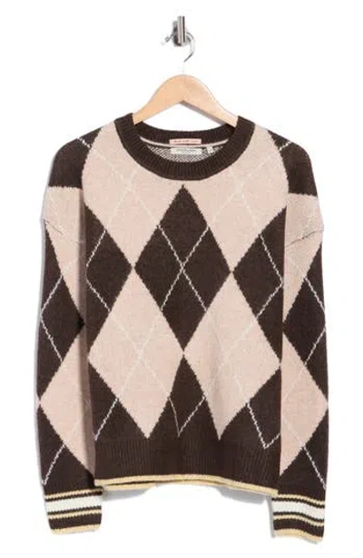 Scotch & Soda Crewneck Pullover Sweater In Brown