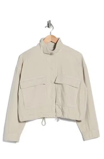 Scotch & Soda Cropped Utility Jacket In Neutral