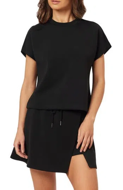 Scotch & Soda Curved Sleeve T-shirt In Black Night