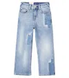 Scotch & Soda The Daze Embroidered Straight Jeans In Blue